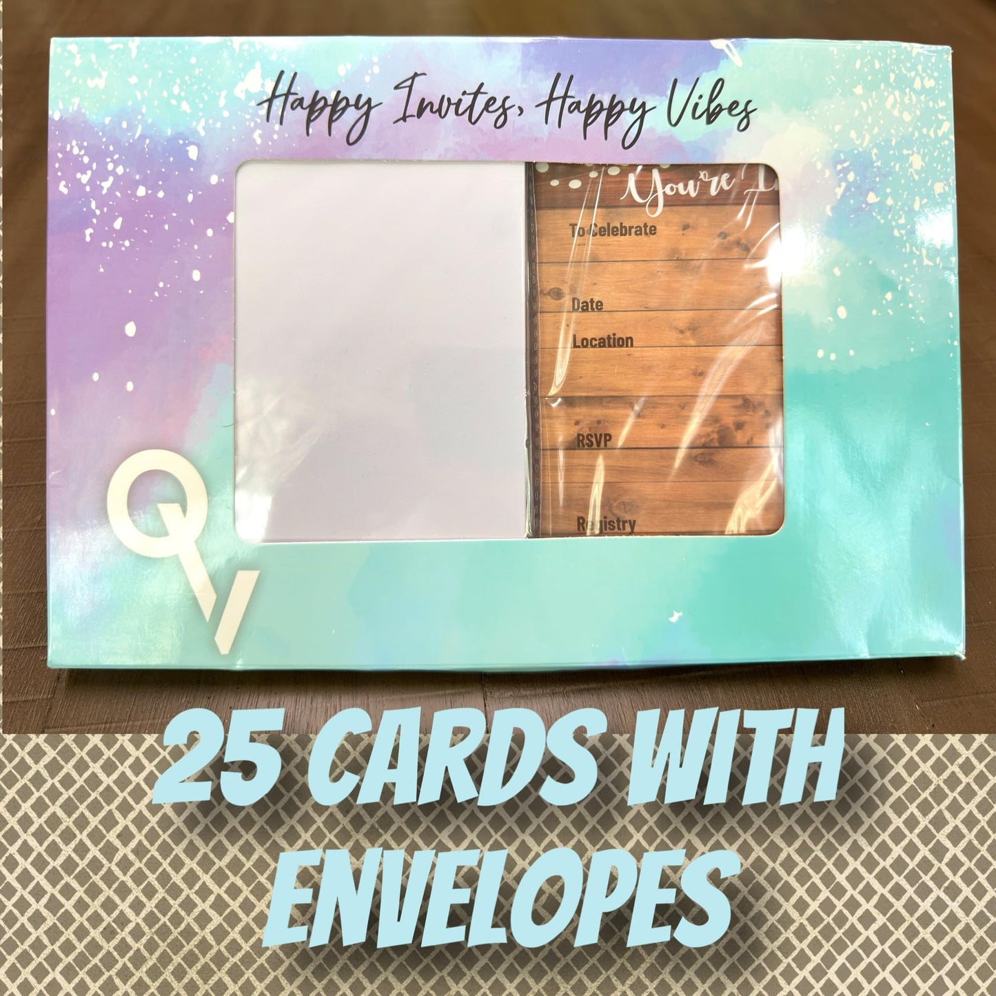 25 rustic invitations & 25 envelopes for wedding, bridal shower, birthdays, engagements, bachelorettes This barn rustic invite style is also great for housewarming, retirement & rehersal parties.