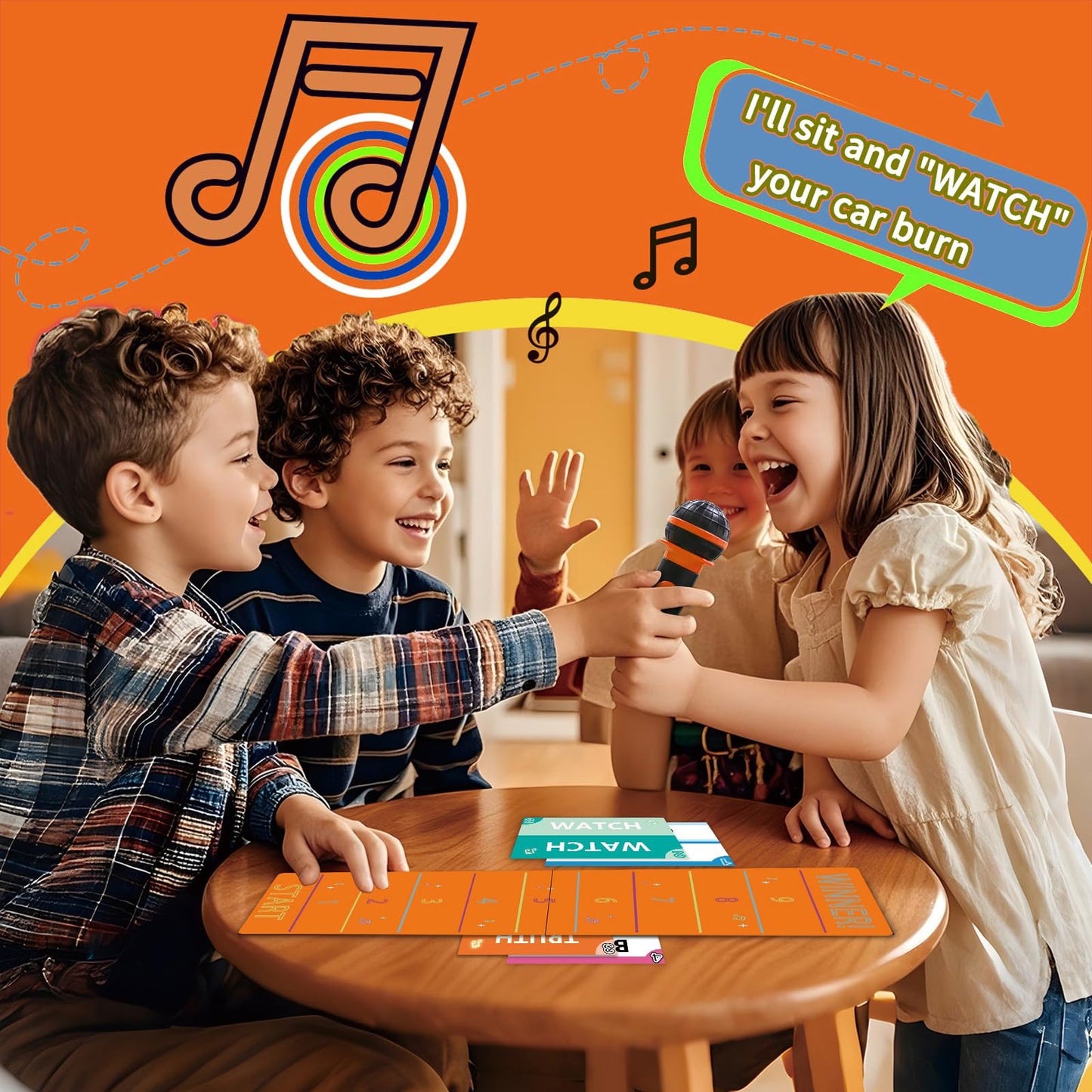 2025 New Family Karaoke Party Game, Fun The Microphone Board Games, 2-10 Players - 250 Music Lyrics, Great for Kids, Adult & Music Lovers, Game Nights, Birthday Gift