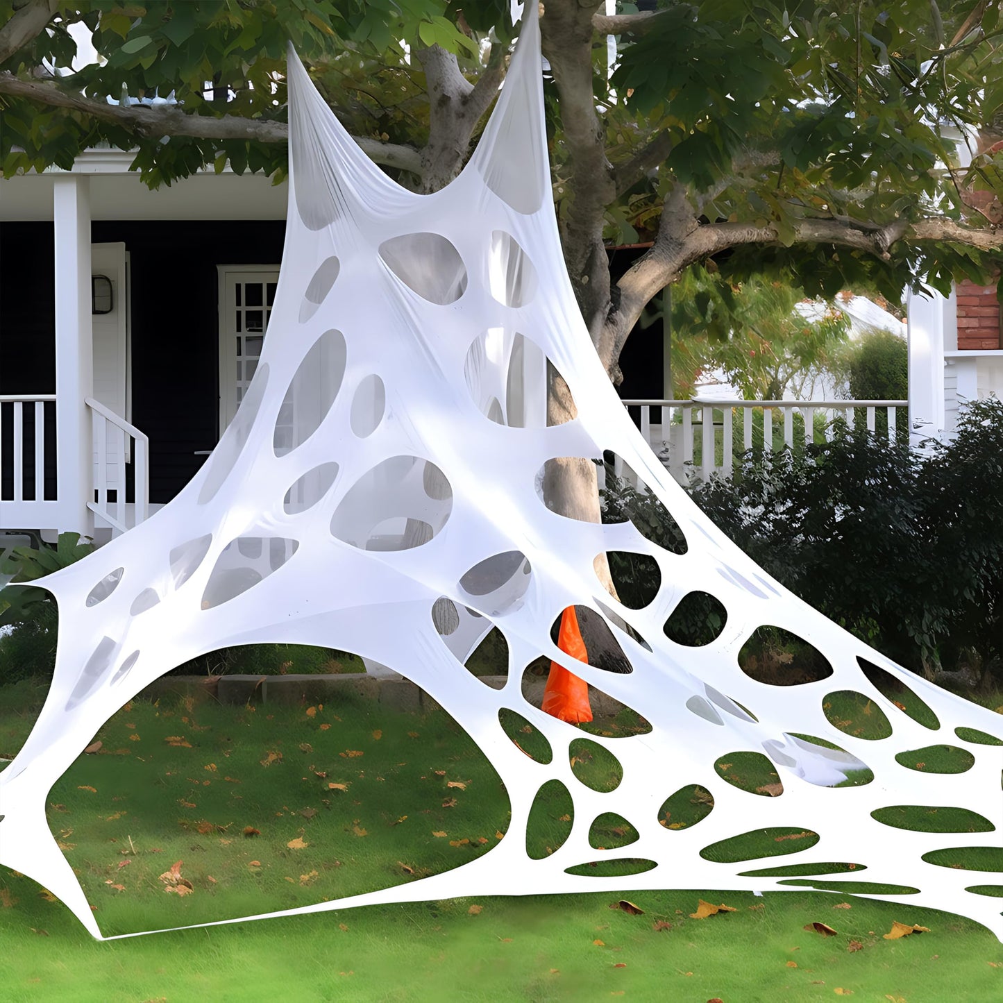 650sqft Halloween Giant Spider Web Decoration,Cut Your Own Stretchy Spider Netting, DIY Spooky Flexible Spider Webs Decor for Halloween Haunted House Outdoor Decorations Holiday Party Supplies