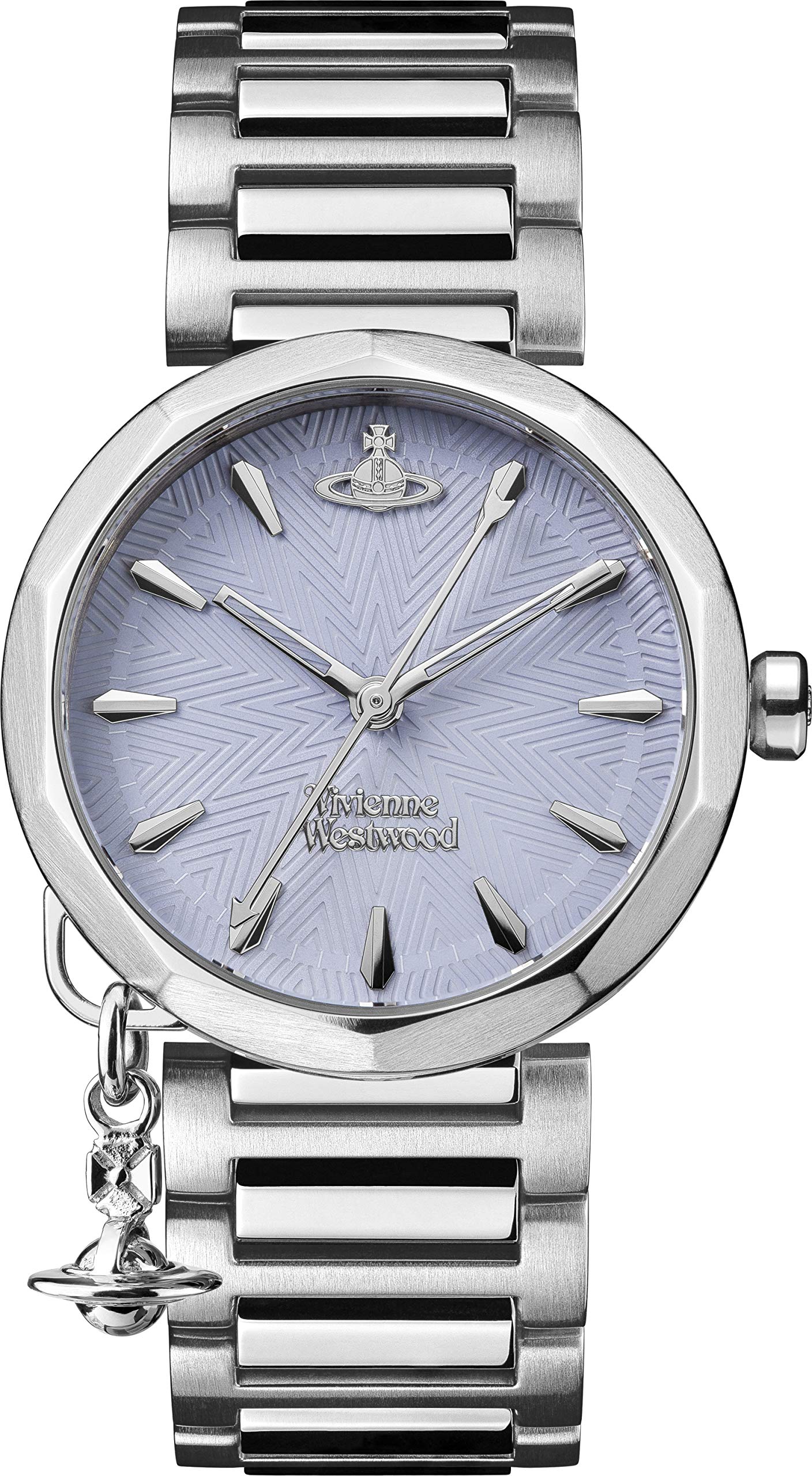 Vivienne Westwood Poplar Womens Quartz Watch with Blue Dial and Silver Stainless Steel Bracelet