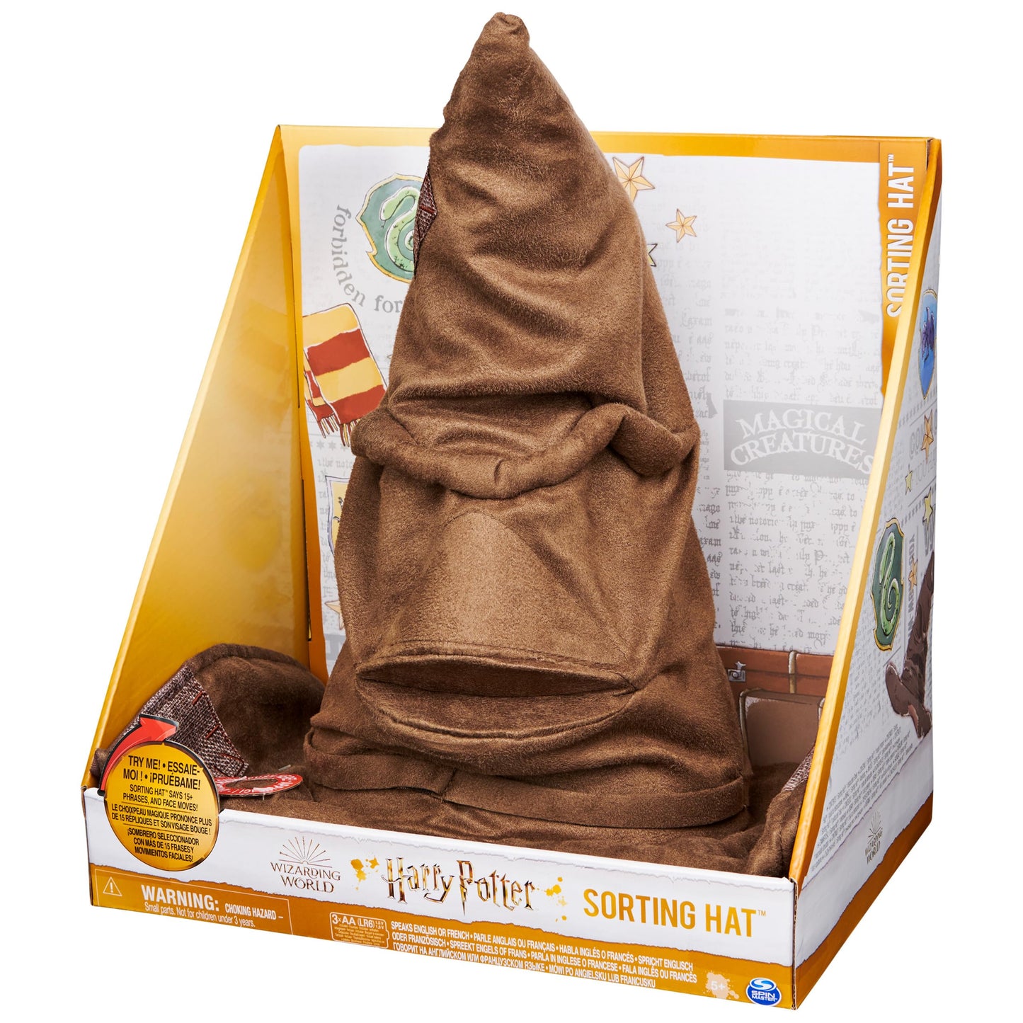 Wizarding World Harry Potter, Talking Sorting Hat with 15 Phrases for Pretend Play, Christmas Gifts for Kids