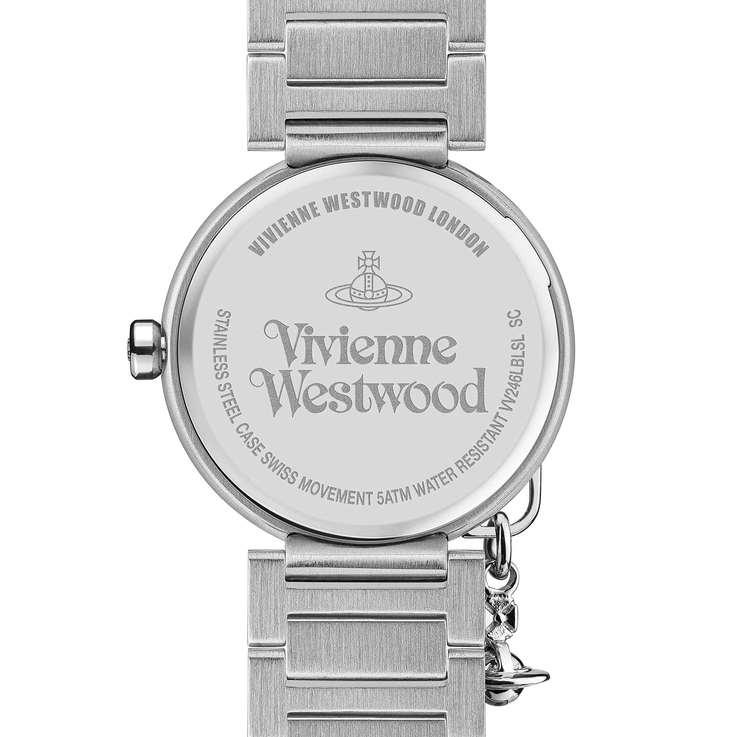 Vivienne Westwood Poplar Womens Quartz Watch with Blue Dial and Silver Stainless Steel Bracelet
