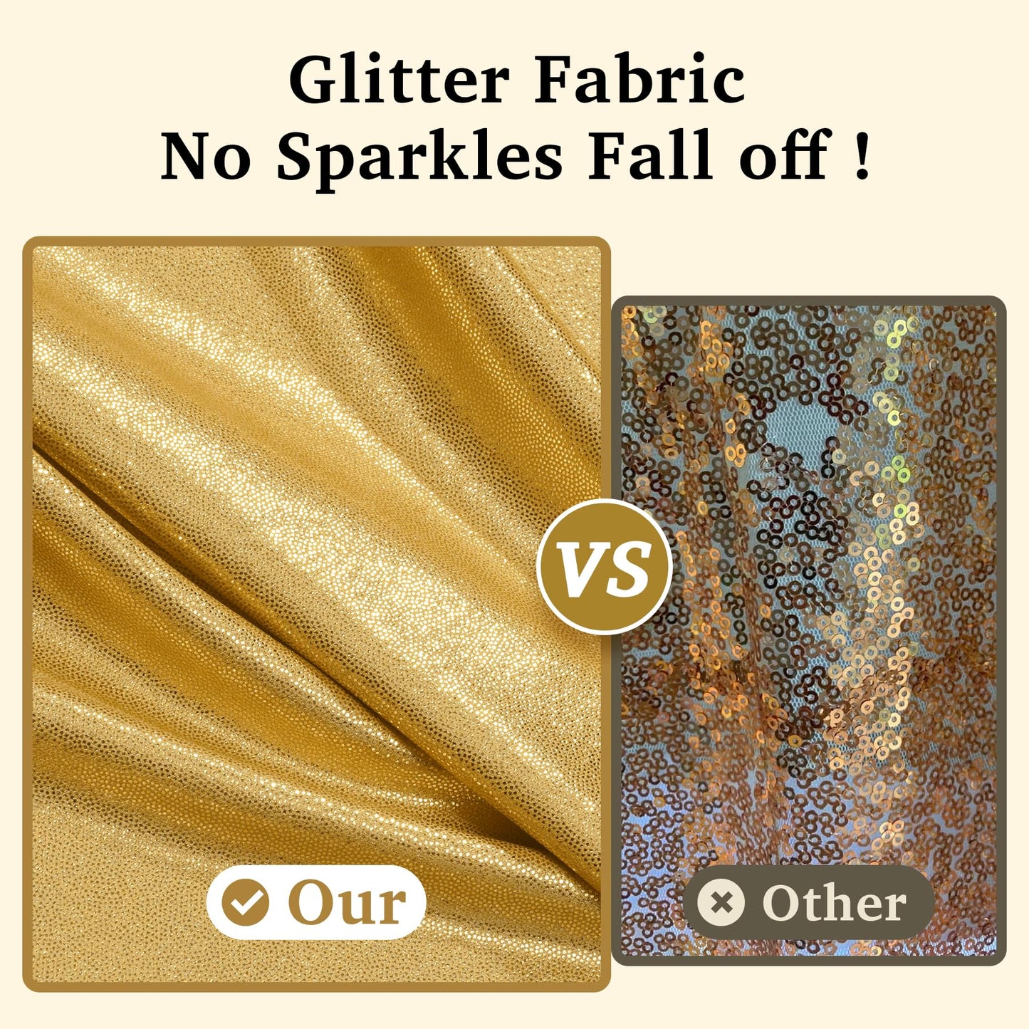 10x10 ft Gold Sequin Backdrop Curtain Panels for Parties, Wrinkle Free Glitter Photo Backdrop Drapes 2 Panels 5x10FT Shimmer Back Drop Cloth for Wedding Birthday Christmas Photography Background
