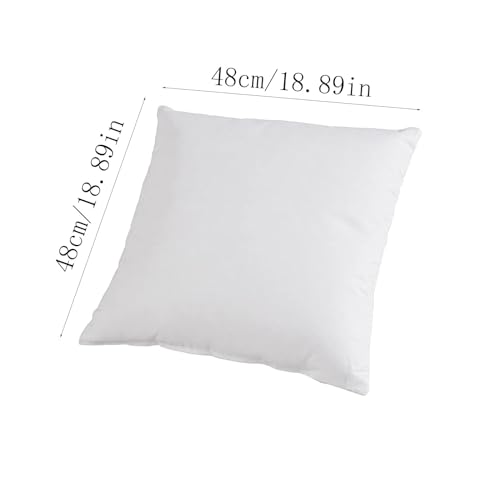 4 pcs Throw Pillow Inserts Pack of 4, Decorative Modern Cushion, White Pillow Inserts, Soft and Breathable, Non-Woven Pillow Insert, for Living Room Couch Bed Sofa, 19 x 19 in