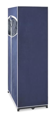 Whitmor 36-inch Clothes Closet - Double Door Portable Closet - Store Seasonal Clothing - Blue Fabric Cover