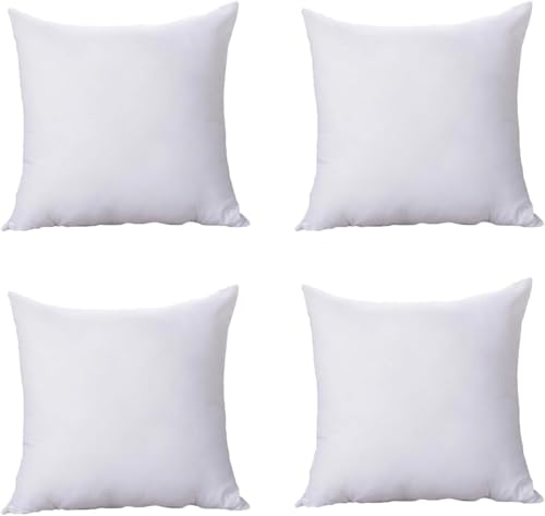 20x20 Pillow Inserts Set of 4, Soft & Comfortable Pillow Stuffing, Bedding Throw Pillows Cushion, Throw Pillow Inserts for Bed, Couch and Cushion