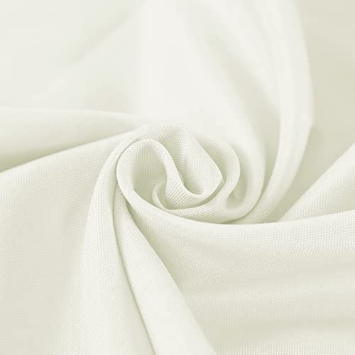 6 Pack Ivory Tablecloth 60 x 102 Inch Table Cloth for 6 Foot Rectangle Tables, Wrinkle Resistant Washable Polyester Fabric Table Covers for Party, Wedding,Dining,and Banquet
