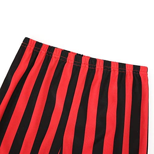Wizland Children's Pirate Costume 8pcs Deluxe Pirate Costume for kids 5-6years