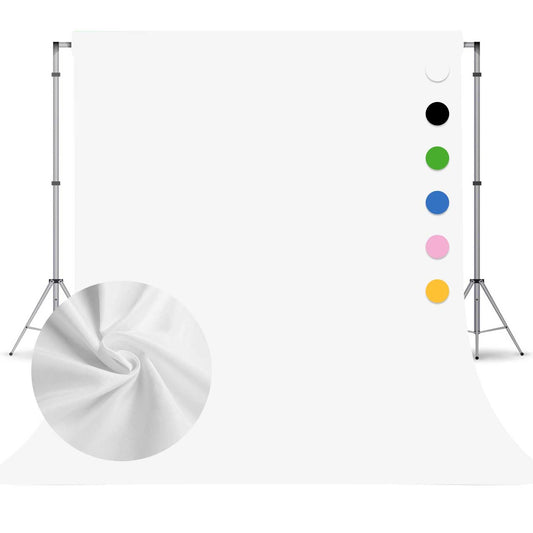 White Photography Backdrop for Photoshoot,Photo Backdrop Curtain,Perfect White Background for Party Portrait Photoshoots Video Studio 8FTx10FT