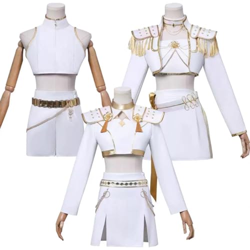 Women’s White Uniforms Costume Luxury Style Final Stage Performance Fine Outfits Halloween Cosplay Full Sets