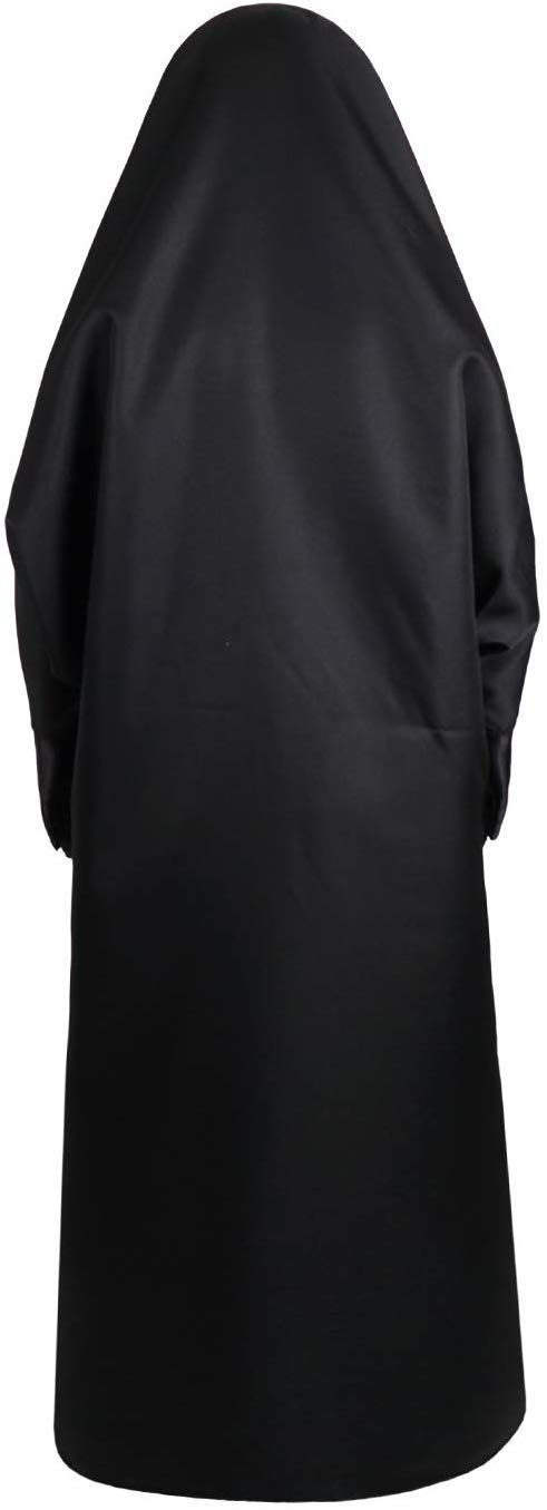 Women Men Black Hoodies Robe Costume with Mask & Gloves for Cosplay Halloween Carnival Theme Party