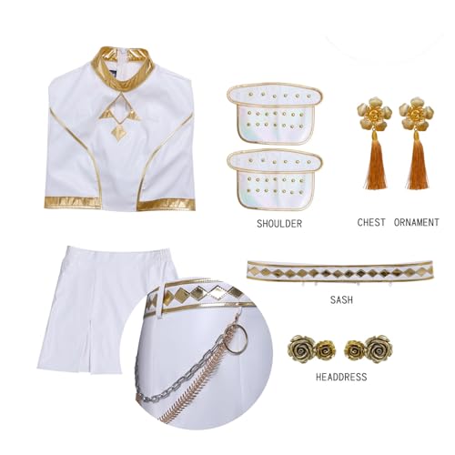 Women’s White Uniforms Costume Luxury Style Final Stage Performance Fine Outfits Halloween Cosplay Full Sets