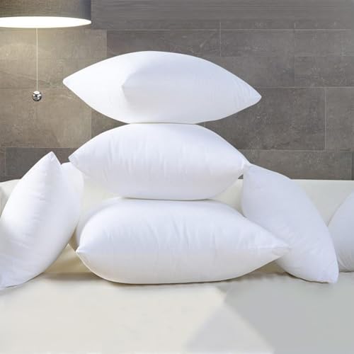 20x20 Inch Throw Pillow Inserts Set of 3 - Breathable Cotton Filled Decorative Couch Pillows for Sofa, Bed & Home Decor (3, 20x20in)
