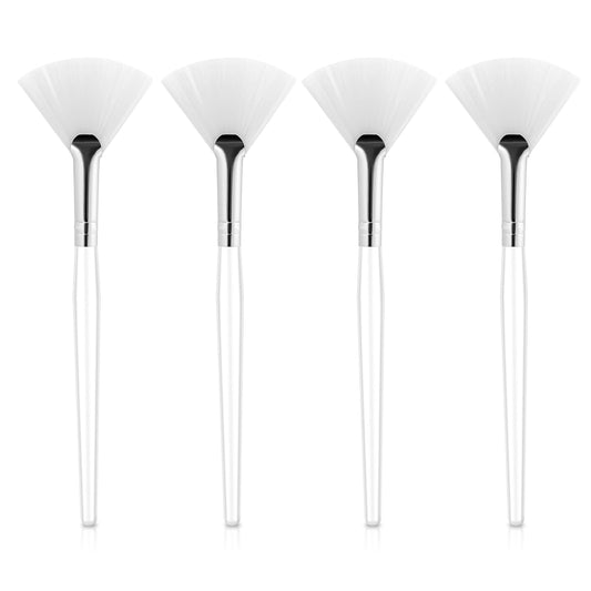 4PCS Fan Mask Brushes Masks Applicator Tool Soft Makeup Acid Masks Applicator Brush Esthetician Cosmetic Brush Fan Brush for Esthetician, Face Brushes for Mask