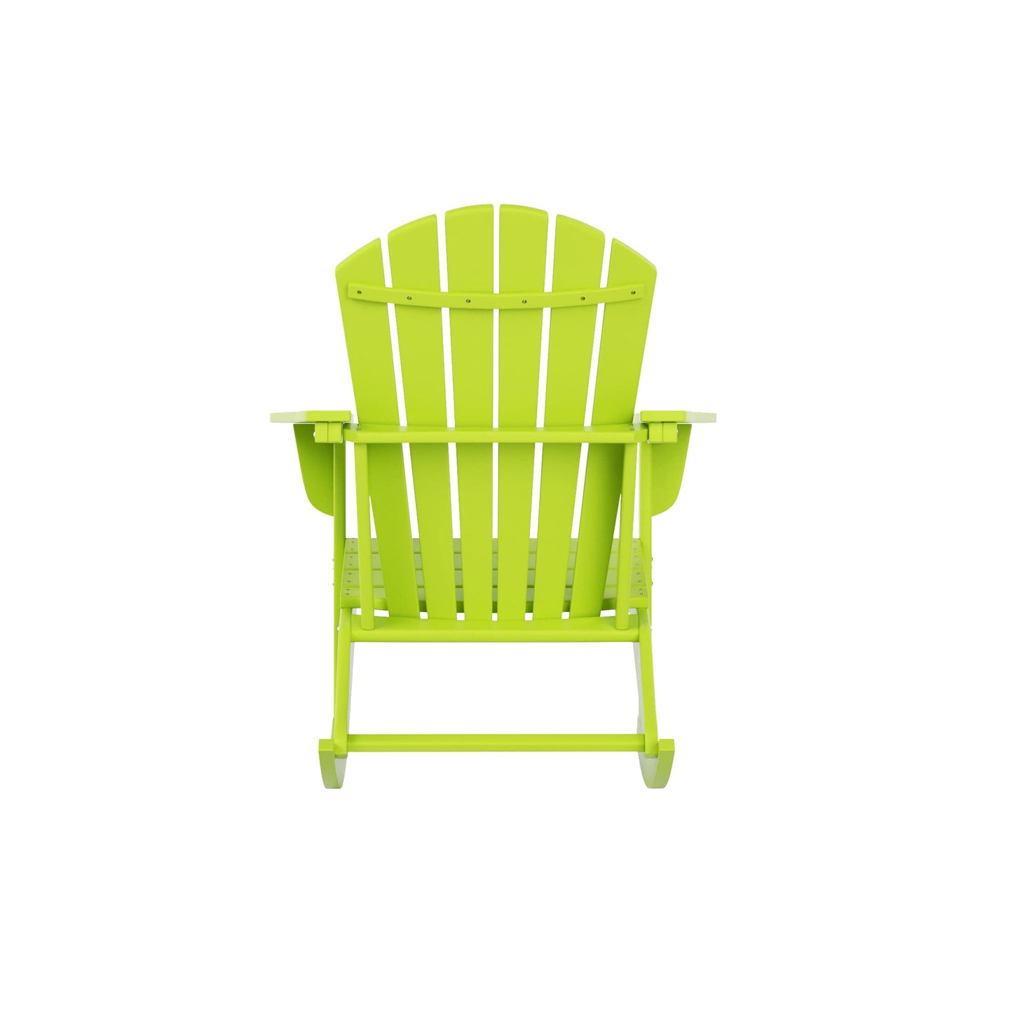 WestinTrends Dylan Dylan Outdoor Patio Poly Plastic Adirondack Rocking Chair, Lime