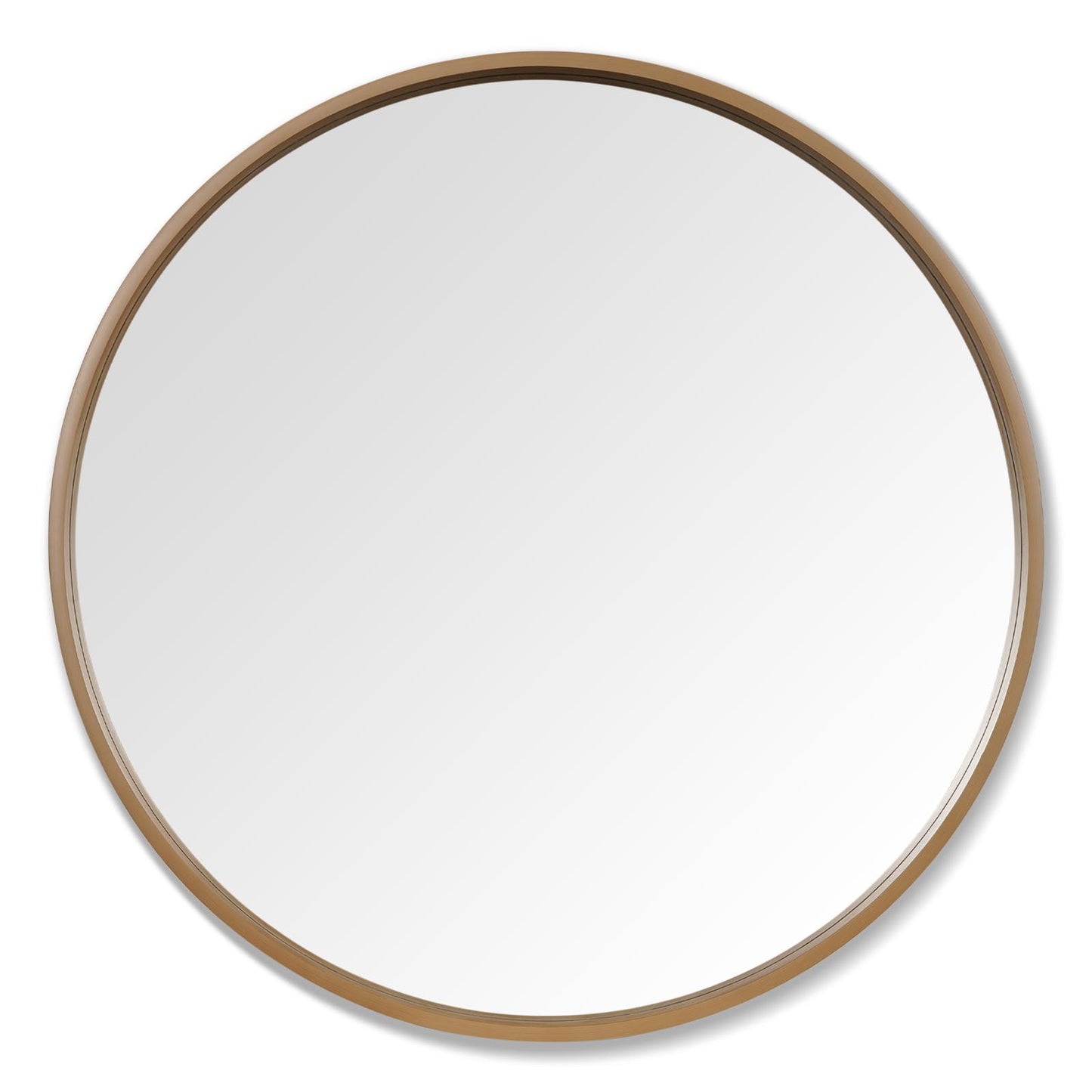 WallBeyond Round Wood Mirror 28" Circle Wall Mirror for Bathroom Round Wall Mirror for Wall Decor, Vanity, Entryway Living Room, Honey