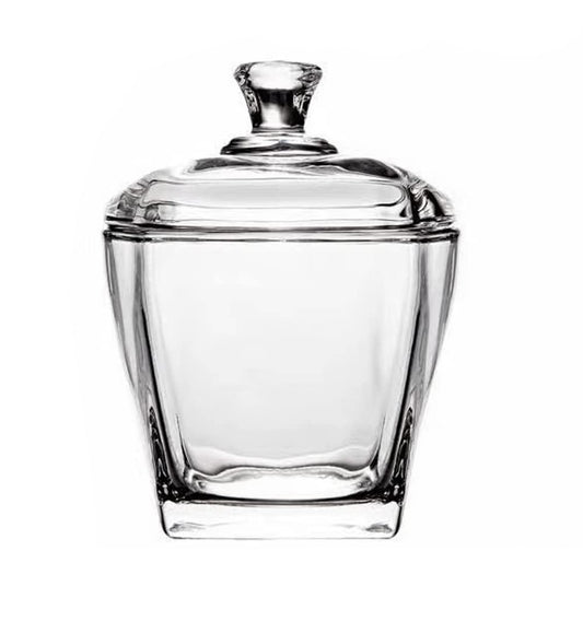 123Arts Glass Sugar Bowl Spice Jar Seasoning Pot Storage Snack Jar with Lid,8oz,240ml