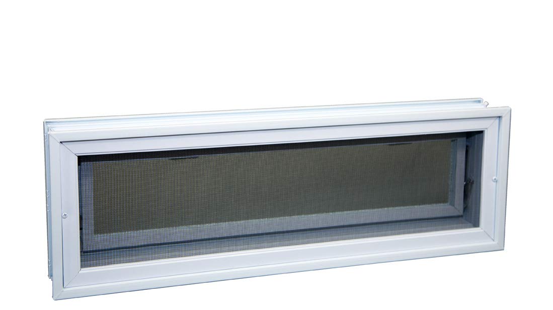 2408 Hopper Vent Window for Glass Blocks, Sheds, Cabins, Tiny Homes, Garages