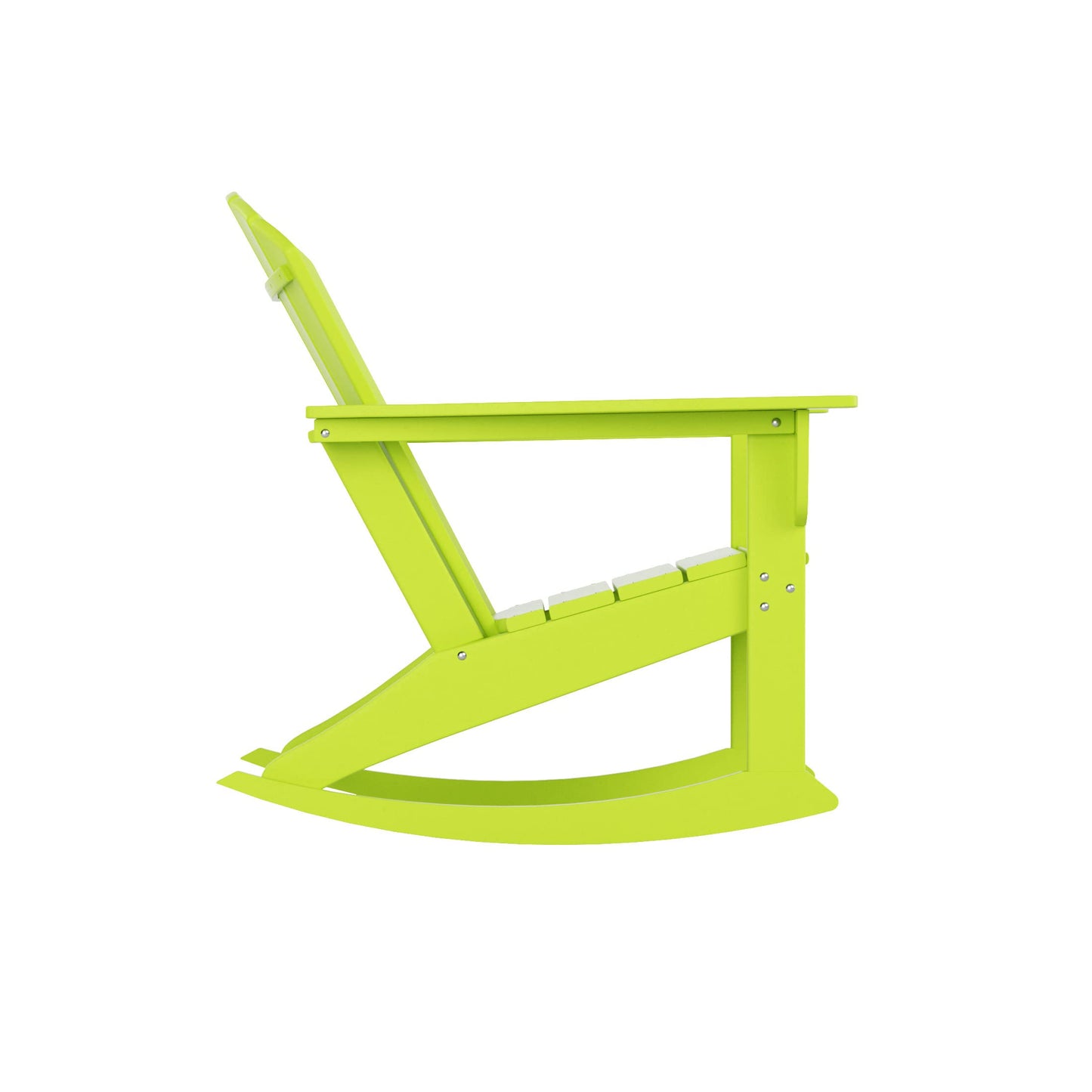 WestinTrends Dylan Dylan Outdoor Patio Poly Plastic Adirondack Rocking Chair, Lime