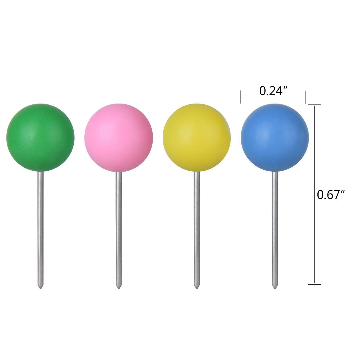 7.9 inch Donald Trump Voodoo Doll Pin Holder -0.24 inch Round Head with Stainless Point, Box of 180, Assorted Colors