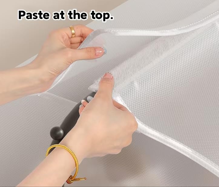 47" Transparent Visual Three-dimensional Dust-proof Cover: Waterproof and Dust-proof Clothes Storage Cover for Down Jackets in Wardrobes, with Zippers for Suit Covers.