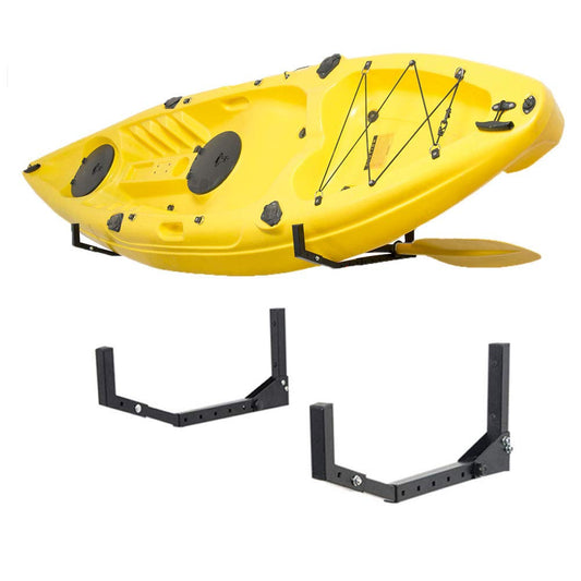 Wallmaster Kayak Storage Hooks Hangers, Adjustable Kayak Garage Storage Rack Wall Mount 1 Set of 2 Heavy Duty Hooks for Canoe, Kayak, Paddle Board, Surfboard, Snowboard