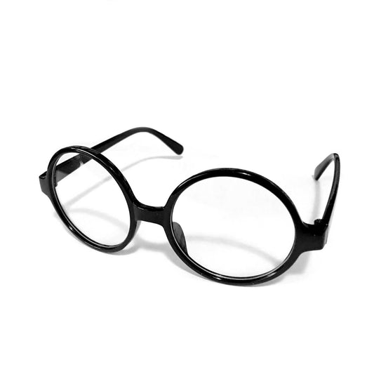 Wheres Waldo Costume Round Glasses for Men & Women - Fake Nerd Glasses Novelty Costume - Black Circle Cosplay Round Eyeglasses Disguise for Harry Potter, Minion, Scientist Character Outfit Accessory
