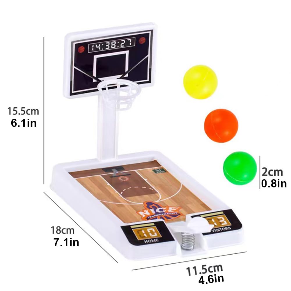 4 Pack Tabletop Basketball Game Toys, Basketball Party Favors Desk Games for Office for Adult to Reduce Stress, Basketball Gifts Idea Classroom Prizes for Kids Boys Girls