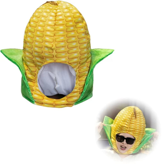 Wviskal Corn Hat Unisex Food Apparel Cosplay Accessories Perfect for Halloween, Harvest Festivals, Costume Parties, Sporting Events, Crazy Headwear or Farm Themed Party Supplies (Corn)