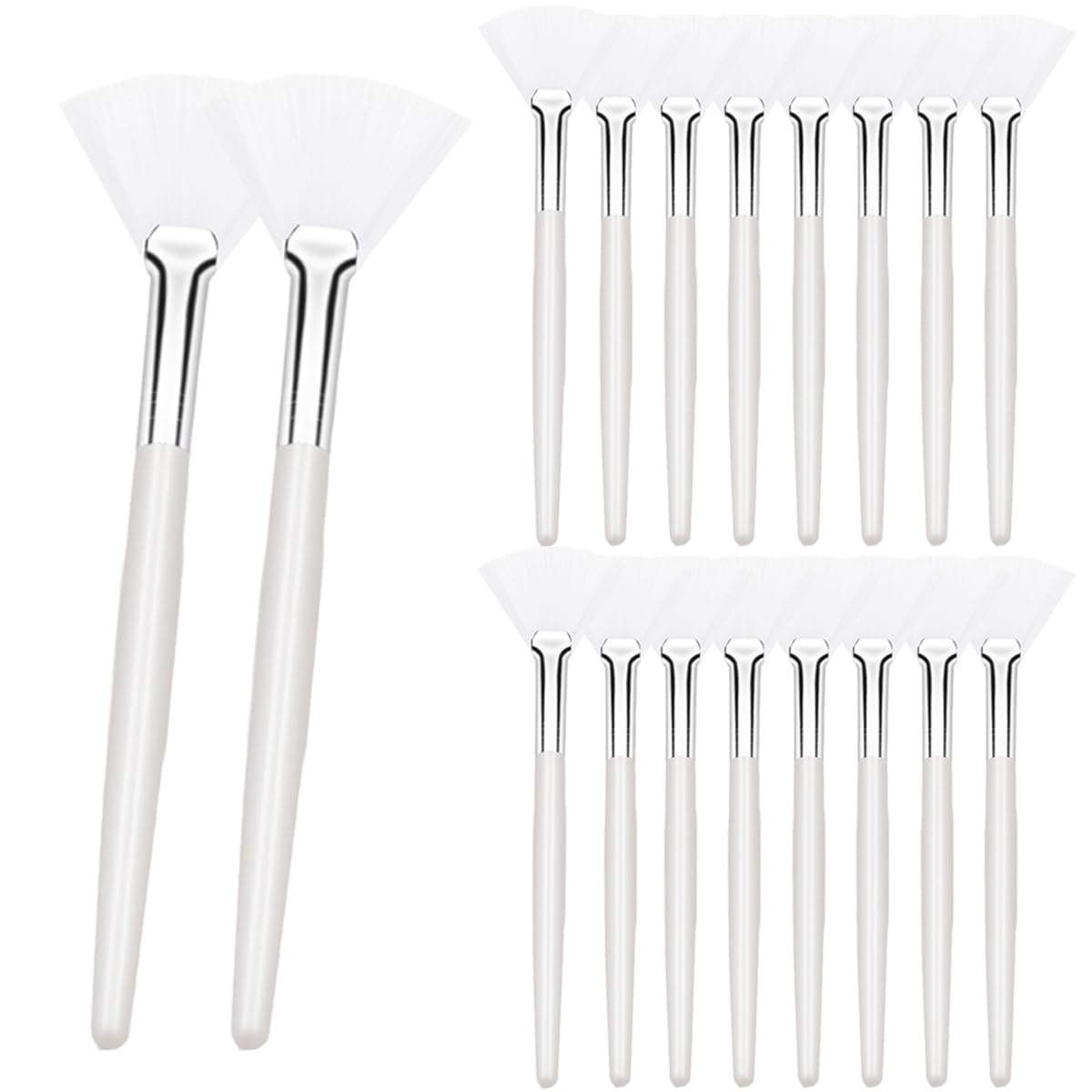 18 Pieces Fan Brushes Facial Mask Brush Soft Makeup Mask Applicator Acid Applicator Esthetician Brush Cosmetic Tools for Mud Cream, Makeup Peel