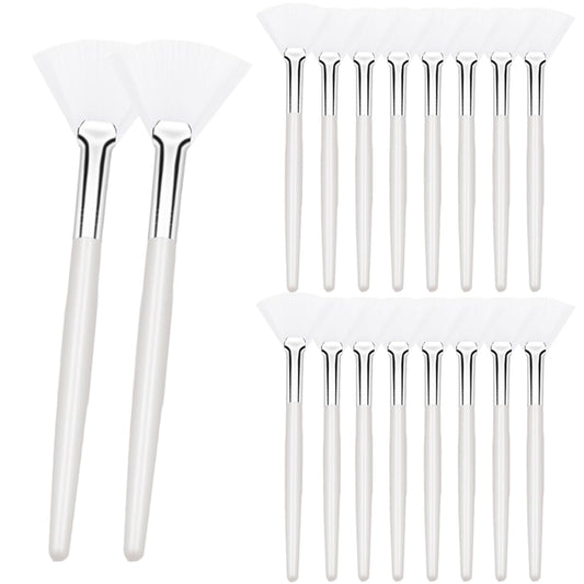 18 Pieces Fan Brushes Facial Mask Brush Soft Makeup Mask Applicator Acid Applicator Esthetician Brush Cosmetic Tools for Mud Cream, Makeup Peel