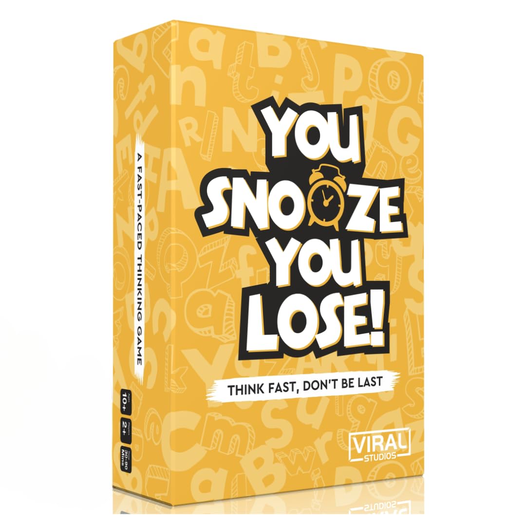 Viral Studios You Snooze You Lose – Fast-Paced Word Party Game for Teens & Adults | 200 Hilarious Matching Cards for Game Nights, Parties & Family Fun Ages 15+