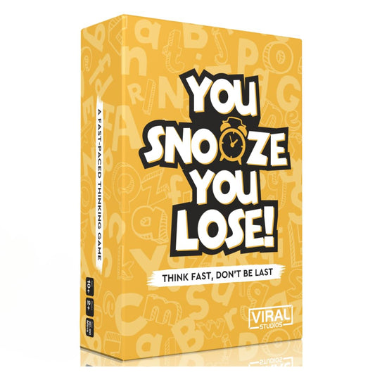 Viral Studios You Snooze You Lose – Fast-Paced Word Party Game for Teens & Adults | 200 Hilarious Matching Cards for Game Nights, Parties & Family Fun Ages 15+