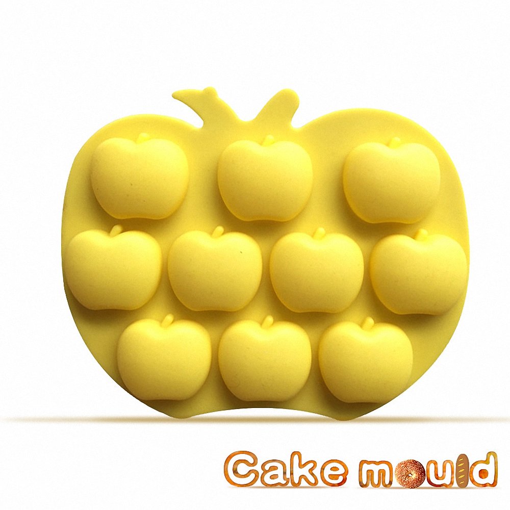 2-Pack Apple Silicone Molds - MoldFun Apple Mold for Chocolate, Cupcake topper, Jello, Candy, Gummy, Ice Cube, Cookie, Muffin, Mini Soap