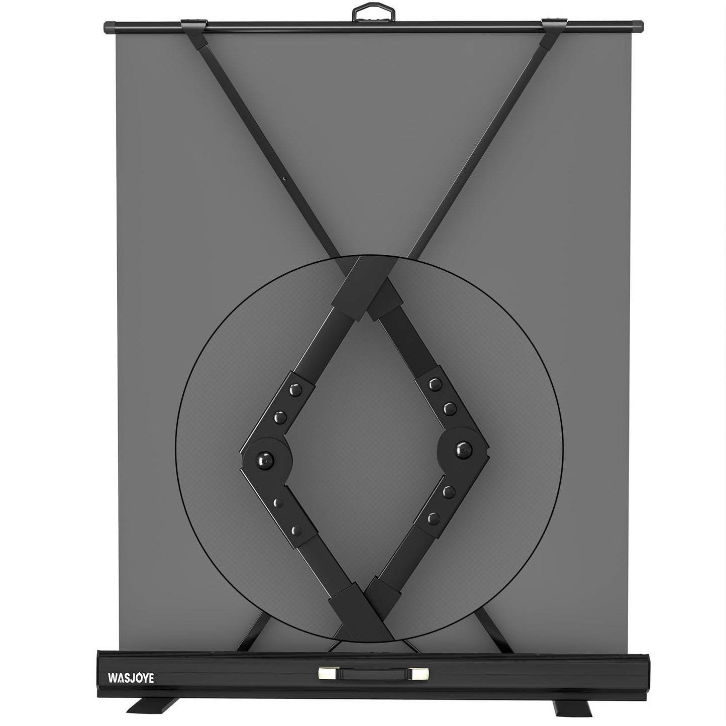 WASJOYE Retractable White Backdrop Screen - 79 x 59 in Professional Pull Up Panel Auto-Locking Wrinkle-Resistant Photography Background for Video Conference, Live Game, Photographic Studio, Streaming