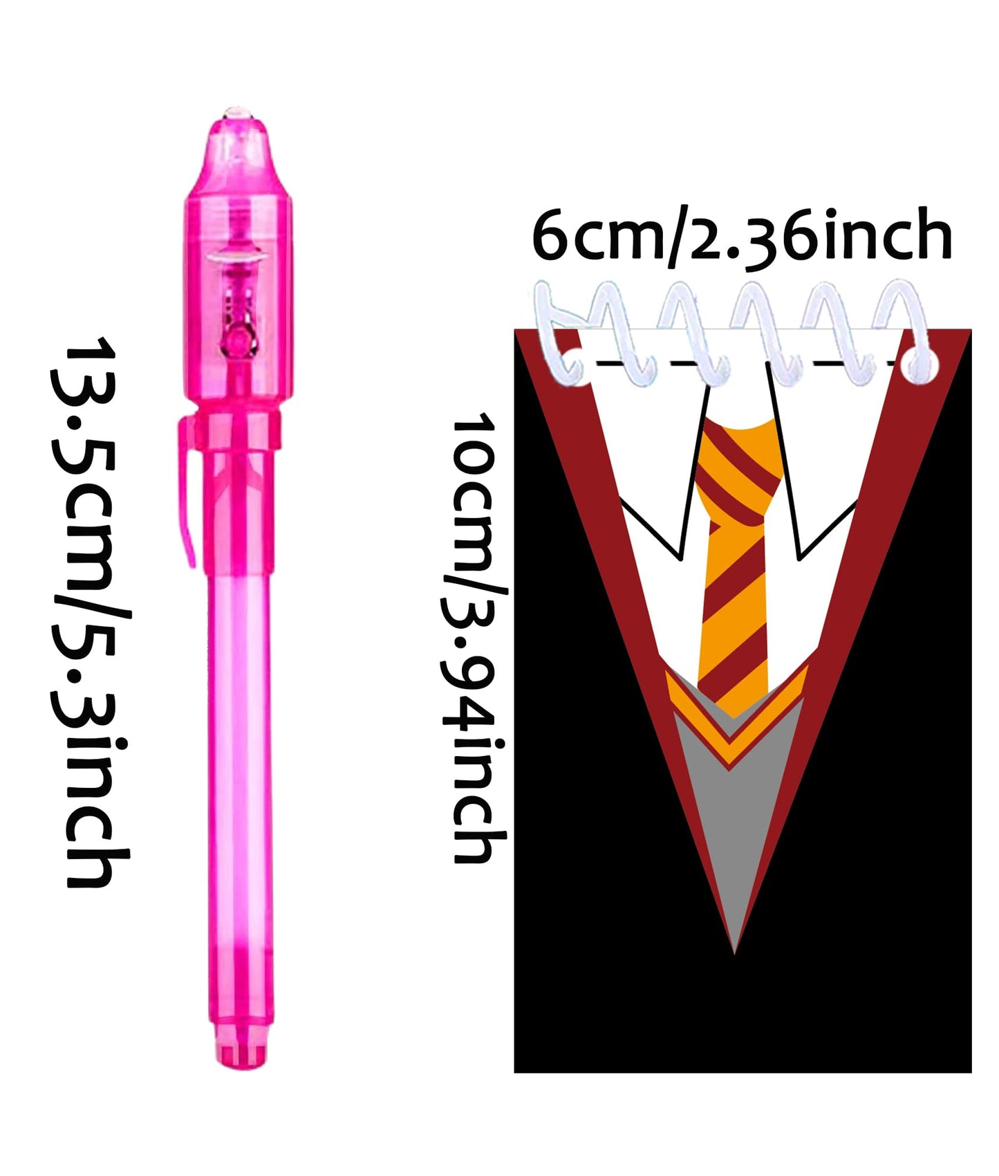 24 Pcs Magical Wizard School party favors |12 invisible ink pen and 12 Magical Wizard School party mini Notepads| Magical Wizard School party Goodie Bag Stuffers, Classroom Prizes, party supplies