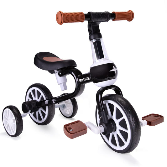 XIAPIA 3 in 1 Toddler Tricycle Gifts for 2-4 Years Old Boy with Adjustable Seat Detachable Pedal and Training Wheels, Baby Balance Bike Trikes Riding Toys Birthday Chirstmas Gifts