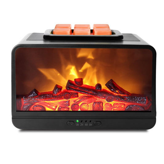 Wax Melt Warmer for Scented Wax - 3D Dynamic Flame Fireplace Electric Wax Warmer, Wax Melter with 4 Timer,PTC Heating Wax Warmer for Home Decor Women Mom Gift
