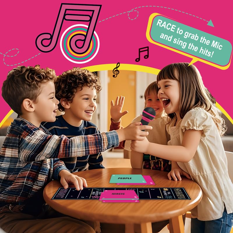 2025 New Grab Toy Mic Game, Family Party Game, Exciting Grab Toy Microphone Karaoke Games Night - Makes A Great Gift for Music Lovers, Karaoke or Singing - Adult Great for Date Nights (red)