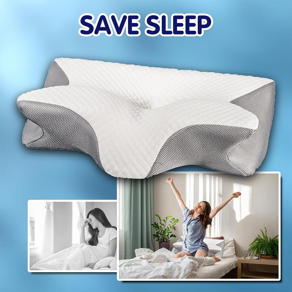 2025 Upgrade Neckhaven Pillow, Neckhaven Pillow Hospitality Collection, Neck Haven Pillows, Ergonomic Memory Foam Cervical Neck Pillow for Sleeping, for Back Stomach Side Sleeper (Black)