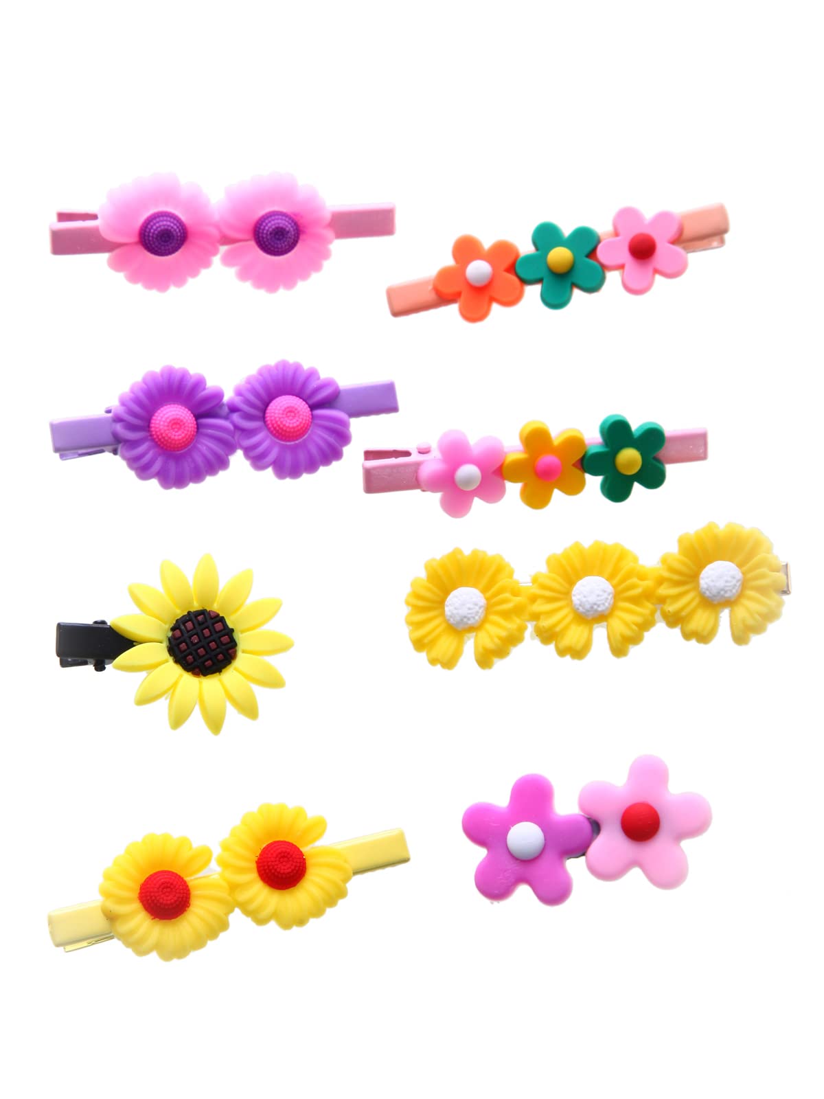 56PCS Toddler Hair Accessories Set: Colorful Rainbow Barrettes, Pins, Candy Fruits, Butterflies for Kids' Stylish Hairstyles