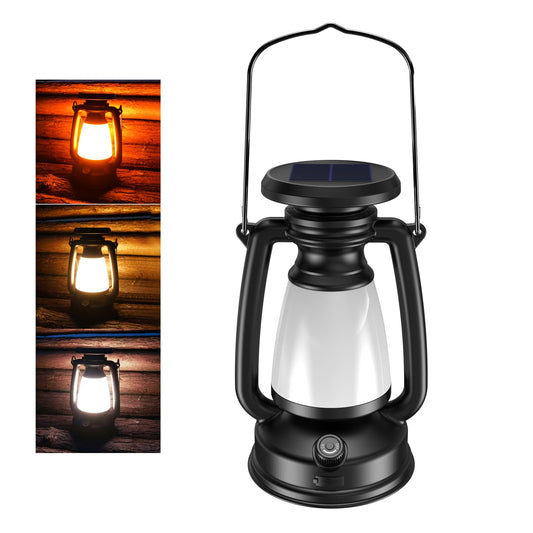 4000mAh Classic Solar-Powered Rechargeable Camping Lantern: Vintage Style for Hiking, Hunting, and Fishing. Brightness Adjustable and eco-Friendly for Outdoor Adventures. (1)