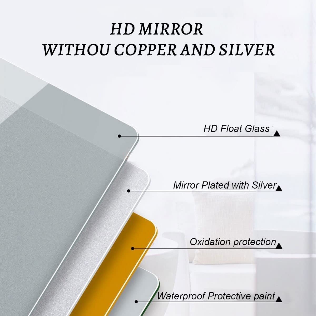 48 Inch Round Wall Mirror Gold Metal Framed Mirror Circle Mirror Modern Style HD Vanity Mirror Wall-Mounted Mirror for Entryways, Bathroom or Dorm