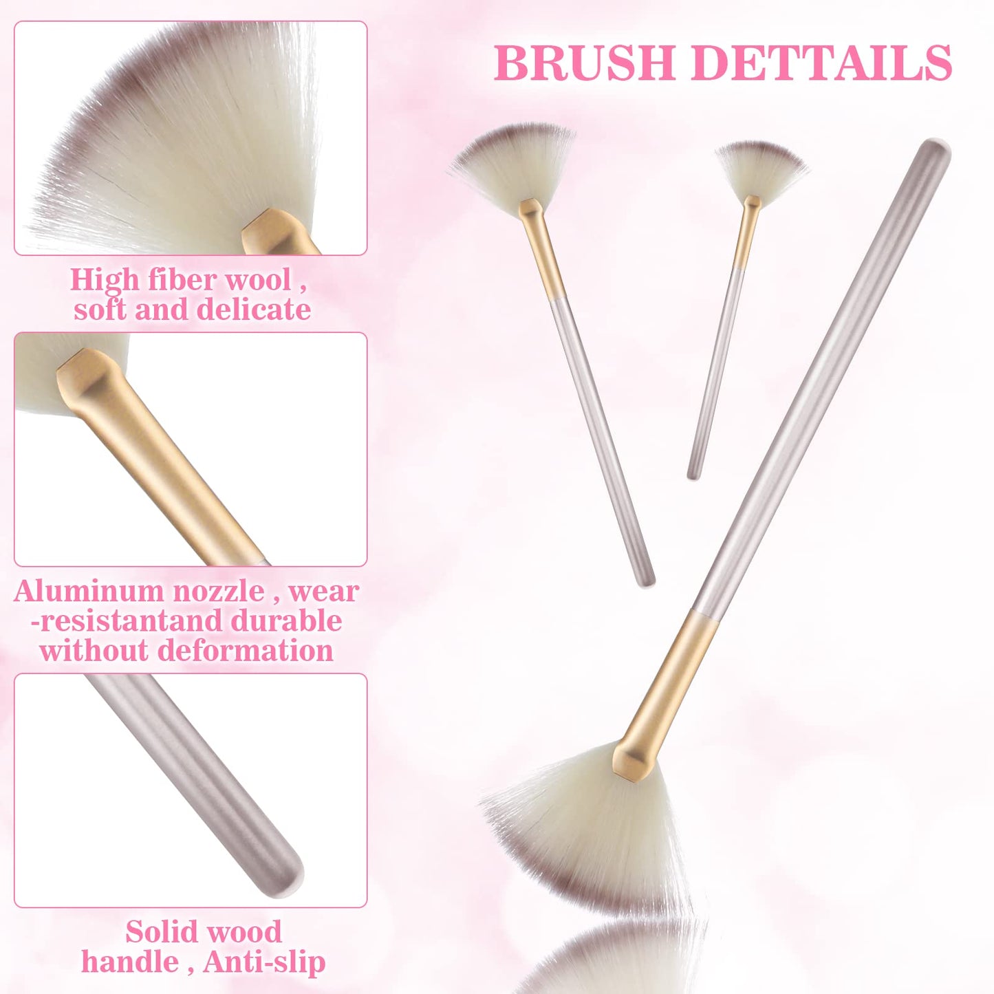 10 Pcs Fan Brushes for Facials, Fan Mask Brushes, Soft Facial Brushes Applicator for Mask Mud Cream Makeup Estheticians