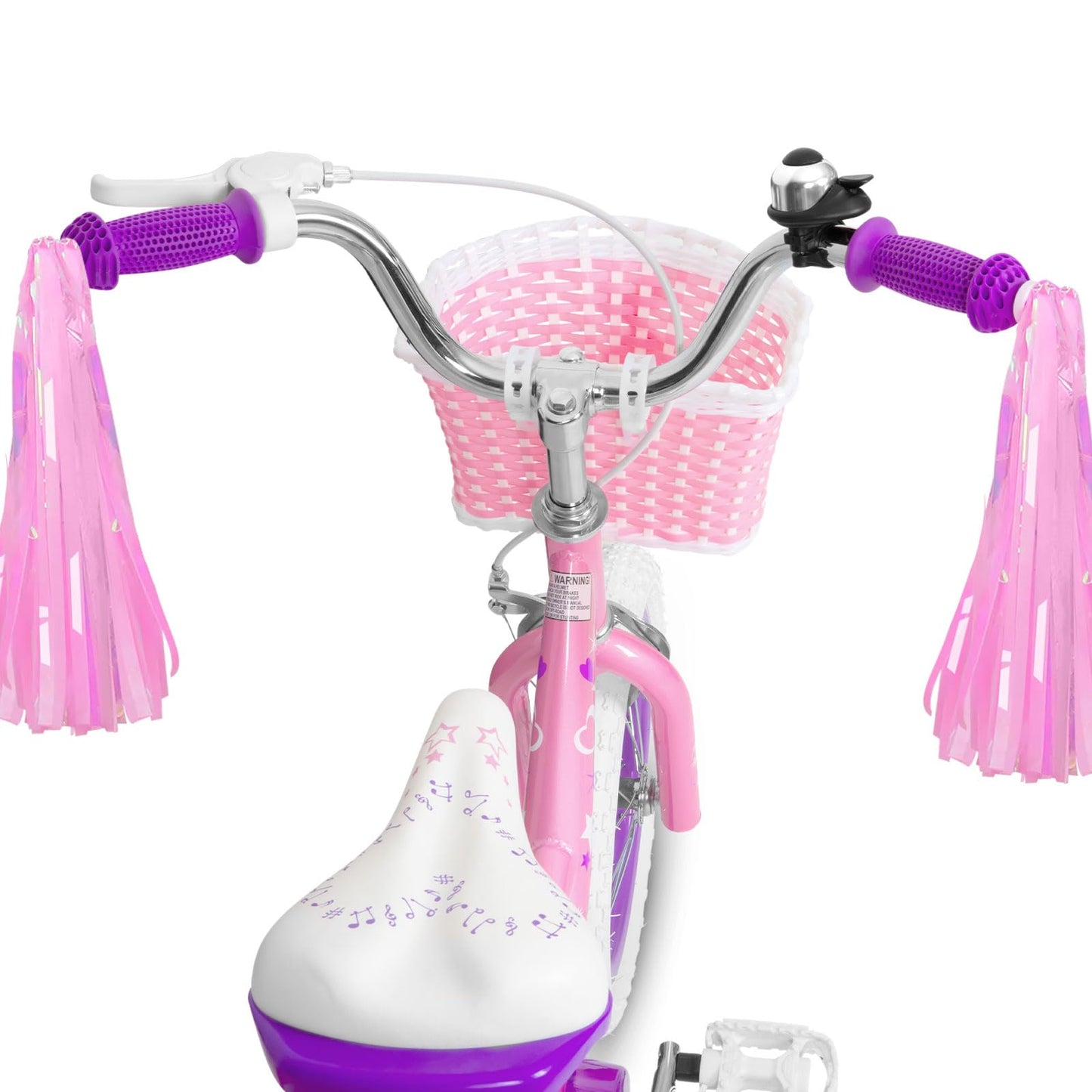 WEIZE Girls Bike for 3-12 Years Old Kids, 14 16 20 Inch Kids Bike with Training Wheels, Streamers, Basket and Doll Seat, Children Bicycles with Coaster Brake, Multiple Colors