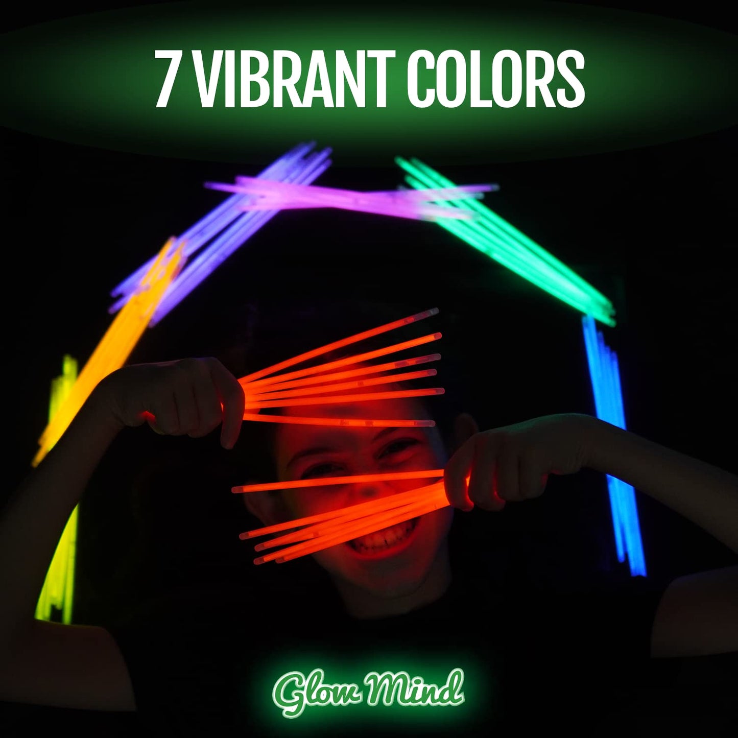 100 Ultra Bright Glow Sticks Bulk Party Pack - Halloween Glow in the Dark Party Supplies Pack - 8" Glowsticks Party Favors with Bracelets and Necklaces