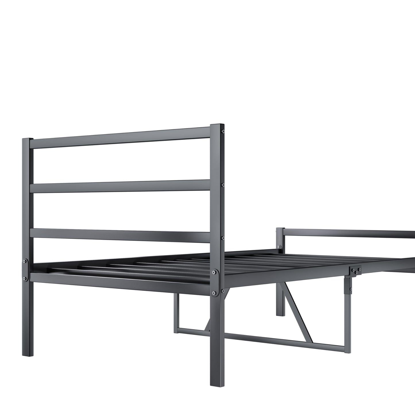 VRAXO Metal Platform Bed Frame with Headboard, Sturdy Metal Frame, No Box Spring Needed(Twin)