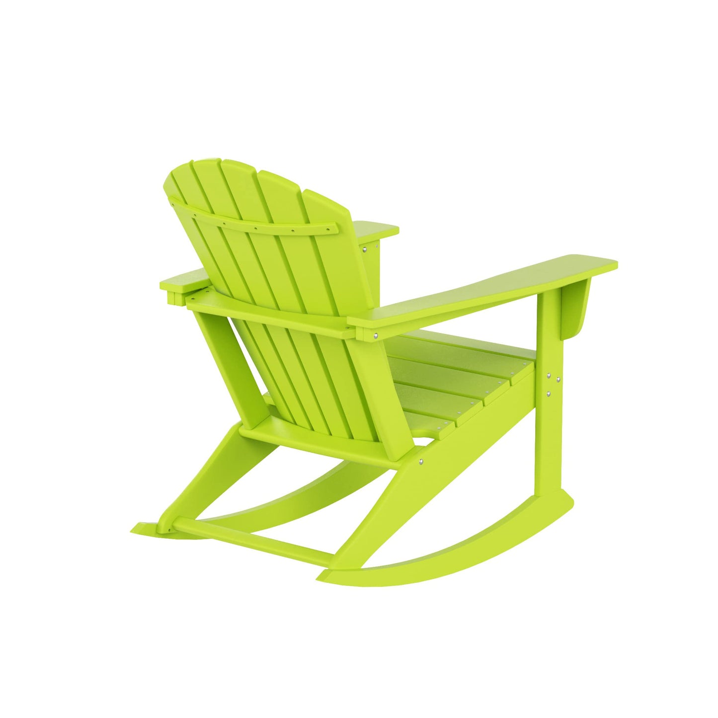 WestinTrends Dylan Dylan Outdoor Patio Poly Plastic Adirondack Rocking Chair, Lime