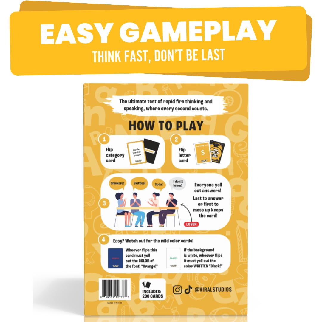 Viral Studios You Snooze You Lose – Fast-Paced Word Party Game for Teens & Adults | 200 Hilarious Matching Cards for Game Nights, Parties & Family Fun Ages 15+