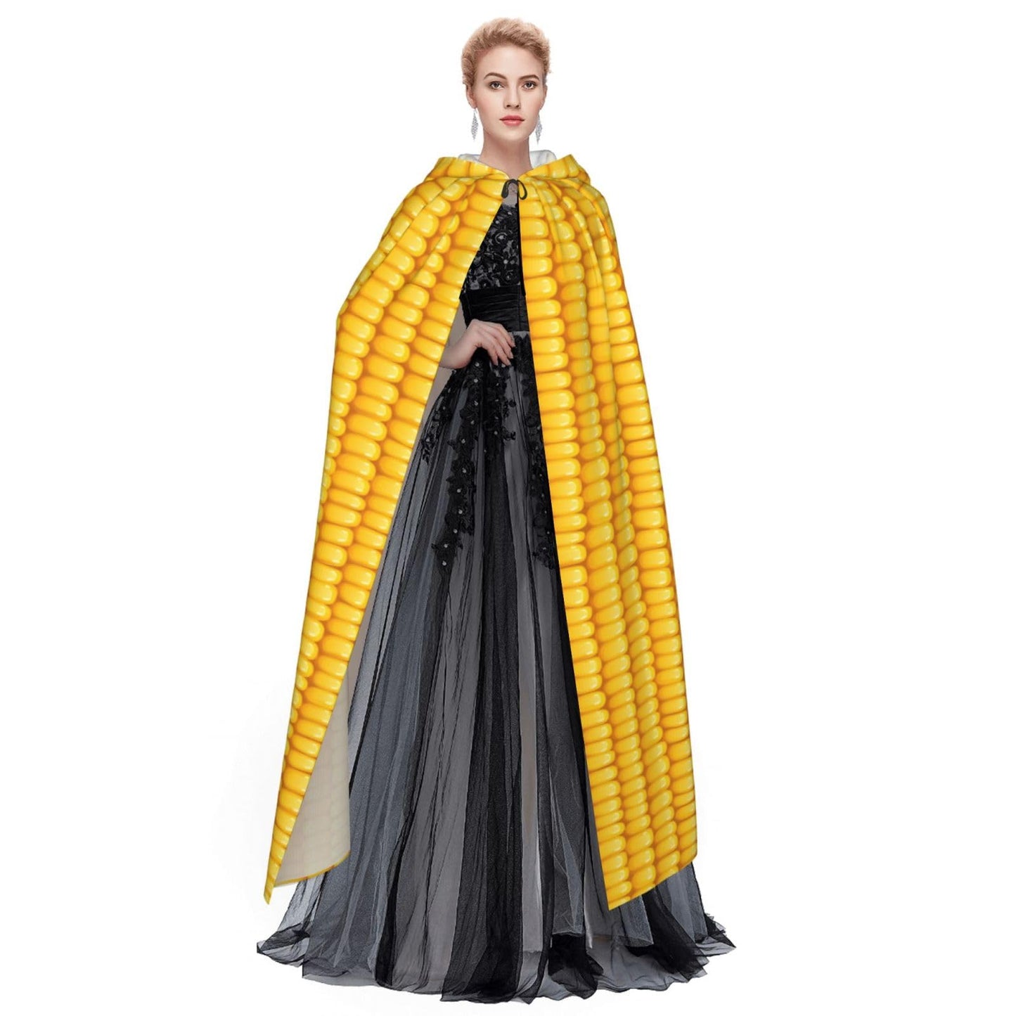 WFUUGNJ Corncobs With Corns Hooded Cloak Halloween Cosplay Costumes Corn Costume Party Ghosts Cape Corn Costume Adult Corn Cape